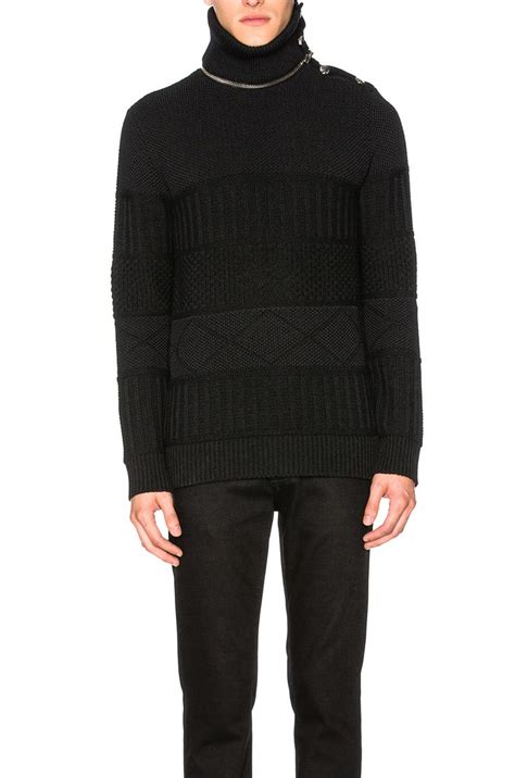 givenchy sweater with pearls|Turtleneck sweater in wool and silk with pearls .